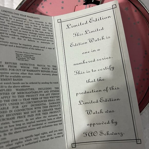 FAO Schwarz Barbie Watch Lot Limited Edition Silver Screen Pretty And Pink Annv - Picture 3 of 16